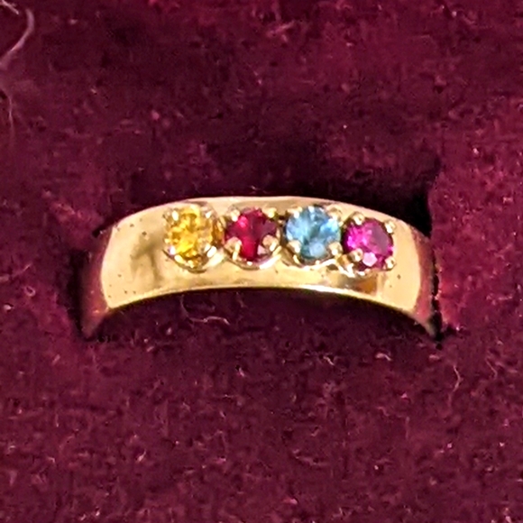 Gold Band with Gemstones